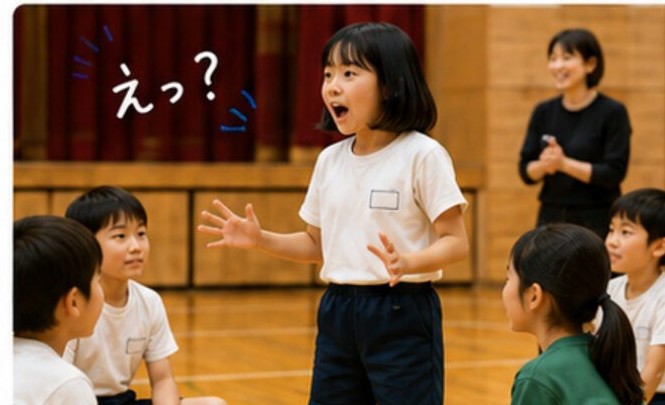 子どもが即興で提案する場面