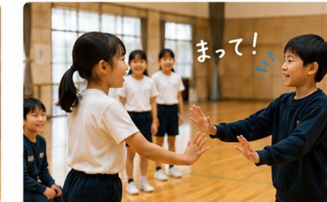 相手を見ながら応答する場面